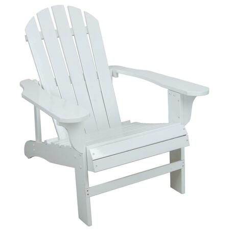 KD MOBILIARIO White Adirondack Chair KD3079849